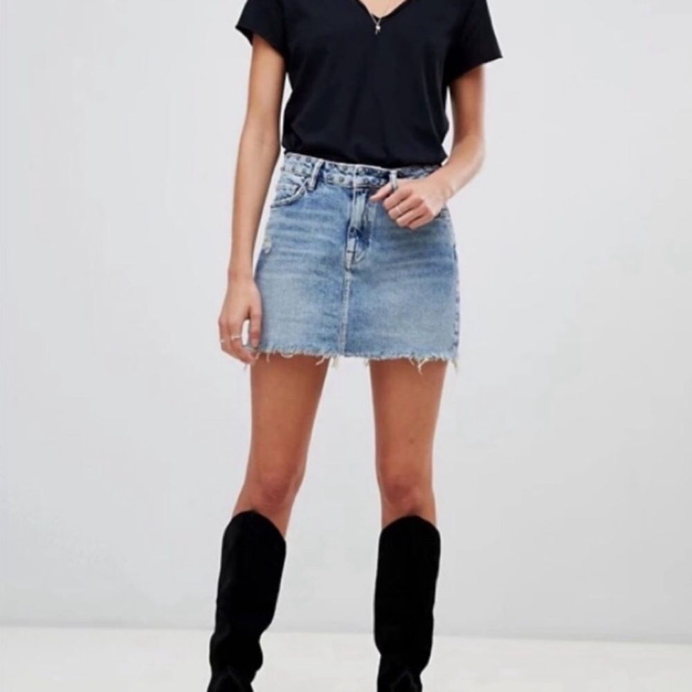 ALL SAINTS | Betty Studded Denim Jean Mini Skirt Women’s Size 6